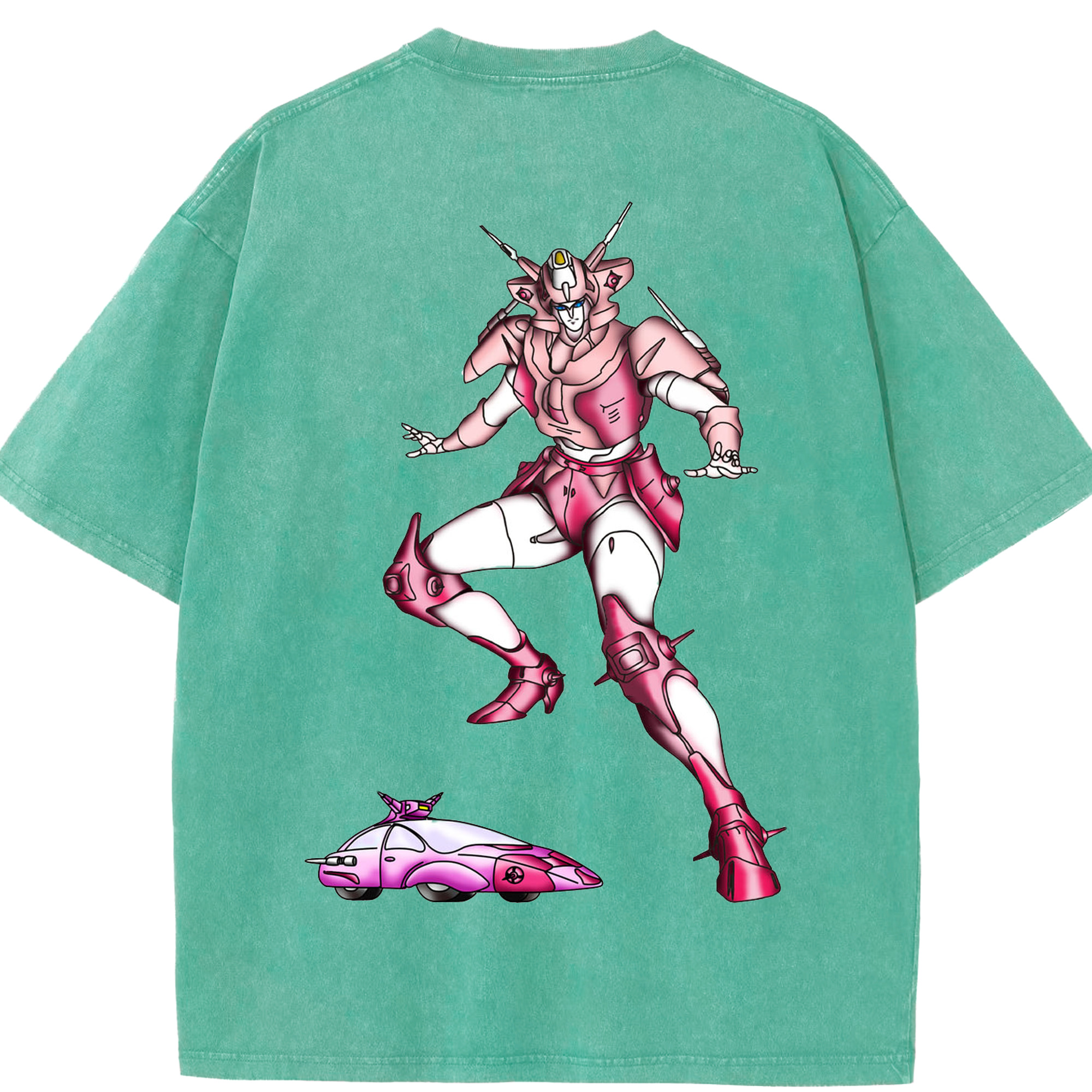（画像用）  綿100% ヴィンテージ風 半袖Tシャツ（背面プリント）